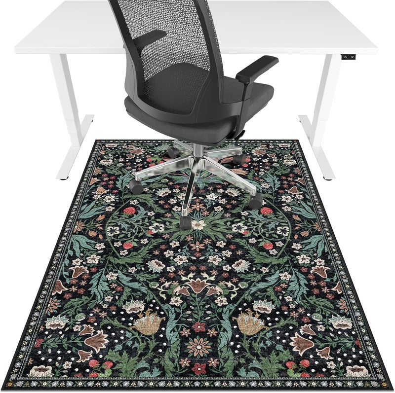 Lreedy Office Chair Mat for Hardwood Floor & Tile Floor,36"X 48" Heavy Duty Desk Chair Mat for Hard Floors, Under Desk Rug for Rolling Computer Chair,Anti Slip,Low Pile Carpet Floor Protector-Green Grass - Image 1